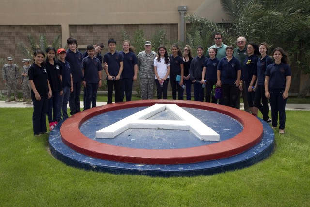 American School of Kuwait students visit Camp Arifjan