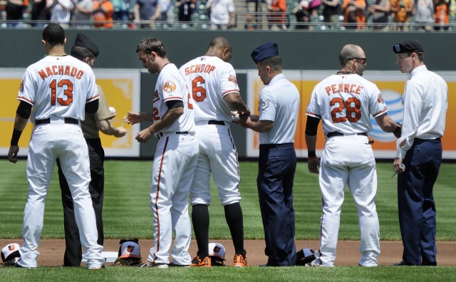 Meade celebrates Military Appreciation Day with the Orioles