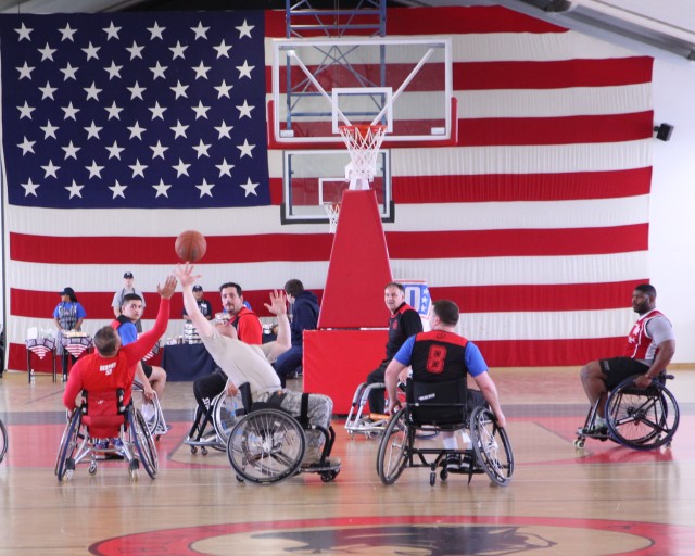 German pros join WTB-E Soldiers for wheelchair basketball game