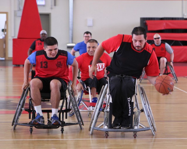 German pros join WTB-E Soldiers for wheelchair basketball game