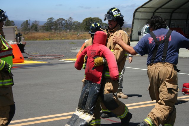 Firefighters muster for heated competition