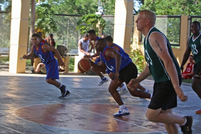 Philippine, U.S. soldiers and civilians shoot hoops, build friendships and have fun