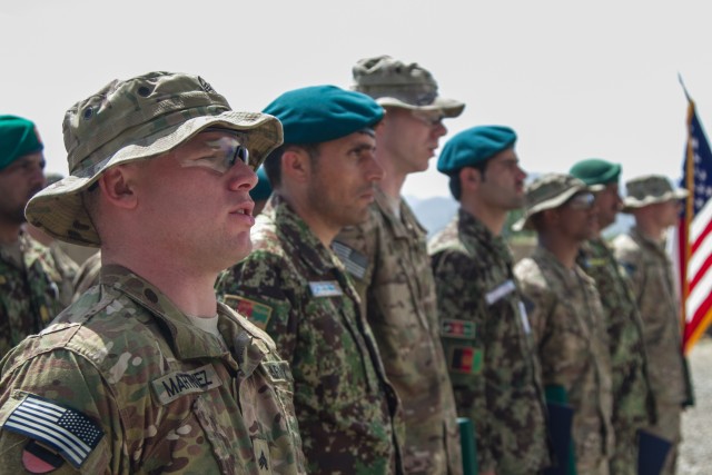 Division CSM inducts U.S., Afghan NCOs into Corps