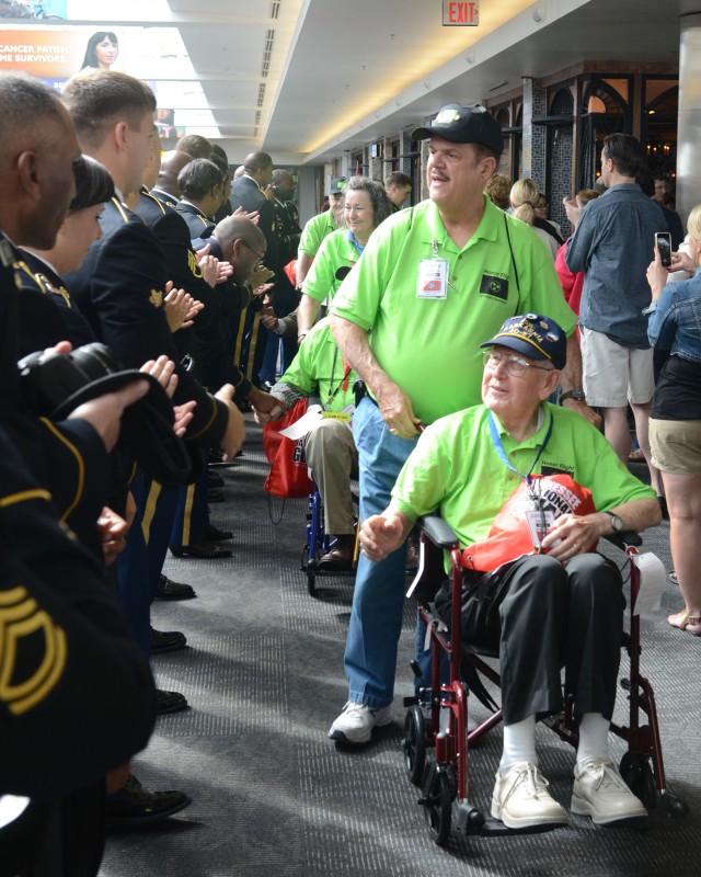 Greeting The Veterans