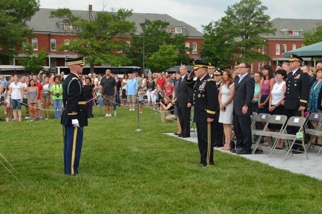Thousands join Army's Vice Chief of Staff at Twilight Tattoo