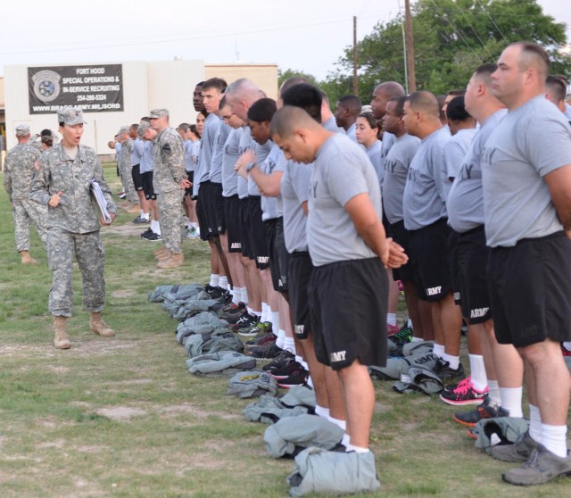Reception Detachment prepares Soldiers for Fort Hood