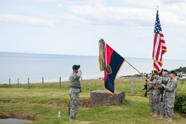 'Big Red One' Soldiers, local community pay respects at monument in Normandy