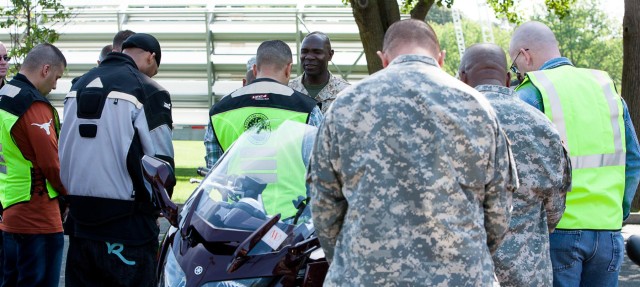 Two-wheeling down the road safely Headquarters Command Battalion holds motorcycle safety ride
