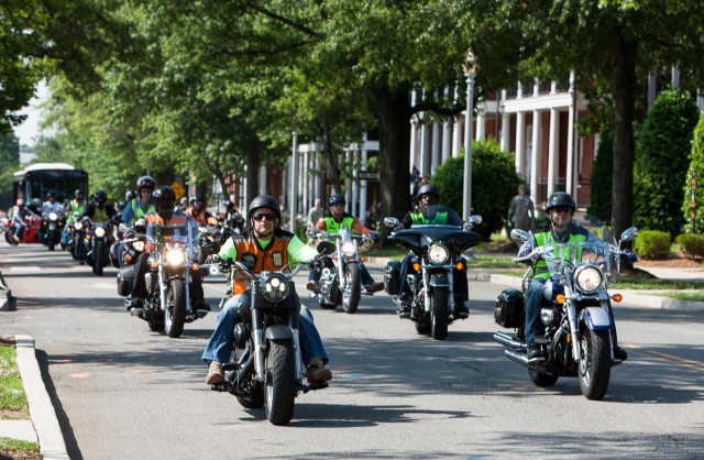 Two-wheeling down the road safely Headquarters Command Battalion holds motorcycle safety ride