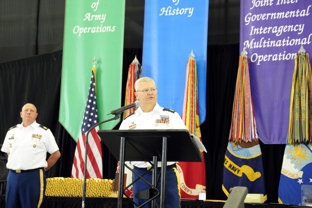 Commandant addresses Class 64 during graduation