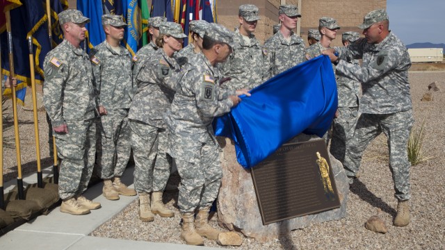 Hangar memorializes Army's first Gray Eagle company commander