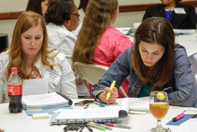 Commanders and family volunteers training together for the first time