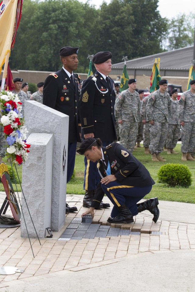 101st Sustainment Brigade Brick Laying Memorial Ceremony | Article ...