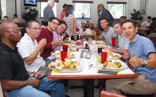 USACE staff enjoy Army birthday meal