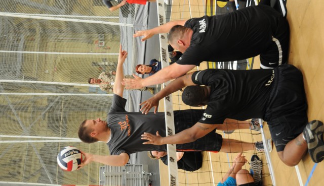 JD Malone coaches Sitting Volleyball at the 2014 U.S. Army Warrior Trials