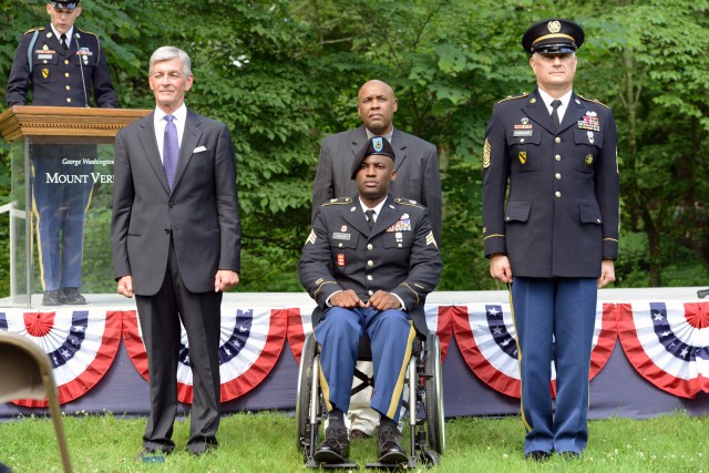 SecArmy, SMA take part in Purple Heart ceremony for Sgt. Francis