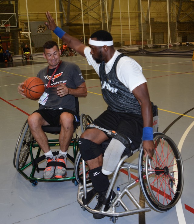 Shaw and Vickery train for wheelchair basketball