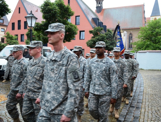 U.S. Army Soldiers join the deactivation ceremony