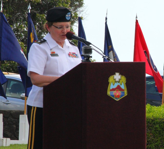 Keynote speaker, Maj. Gen. Carla Hawley-Bowland, shares words of wisdom