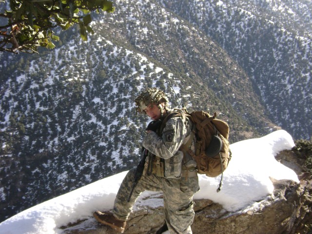 First Lt. Jonathan Brostrom on patrol