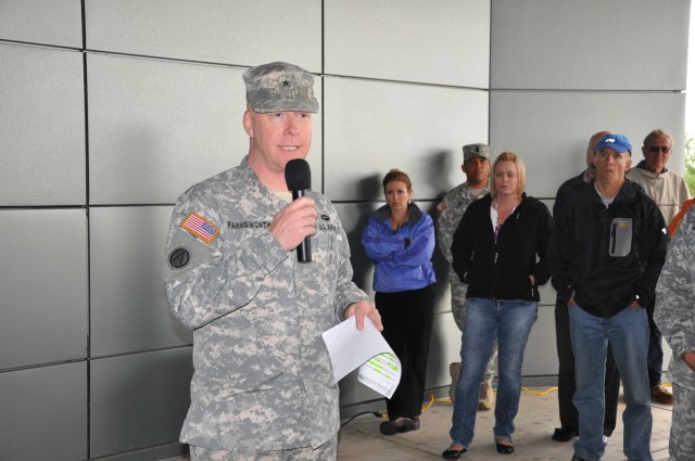 Brig. Gen. Jeffrey A. Farnsworth speaks at Safety Stand-Down Day