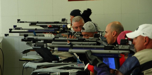 Air rifle finals at the 2014 U.S. Army Warrior Trials at West Point