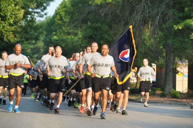 Team Redstone celebrates the Army's 239th birthday with run