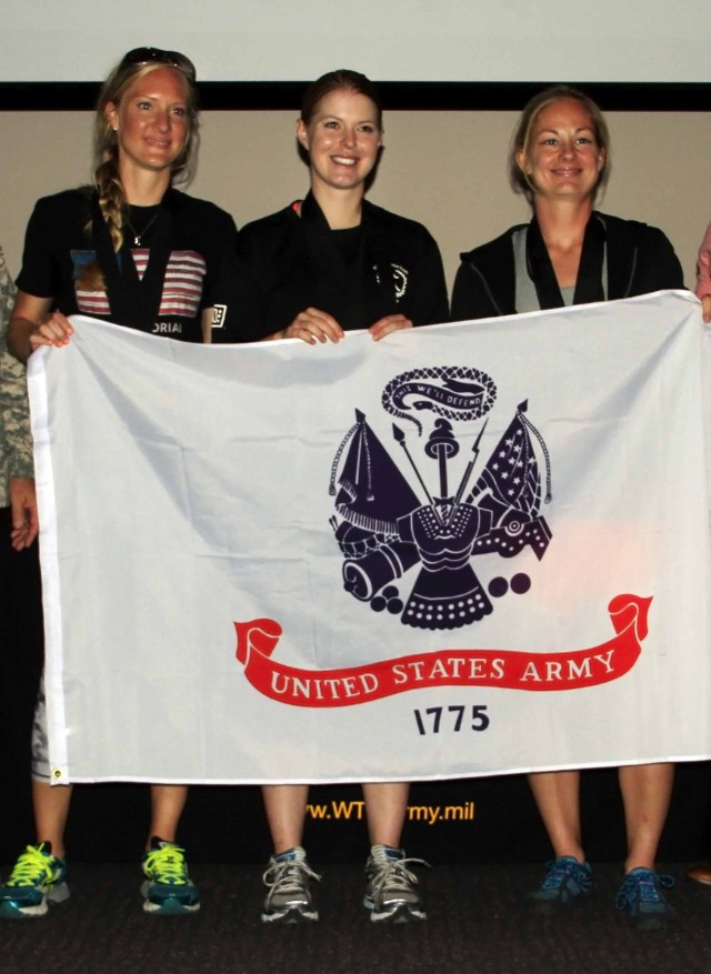 Winners of the women's 100 and 200 meter sprint at the 2014 U.S. Army Warrior Trials