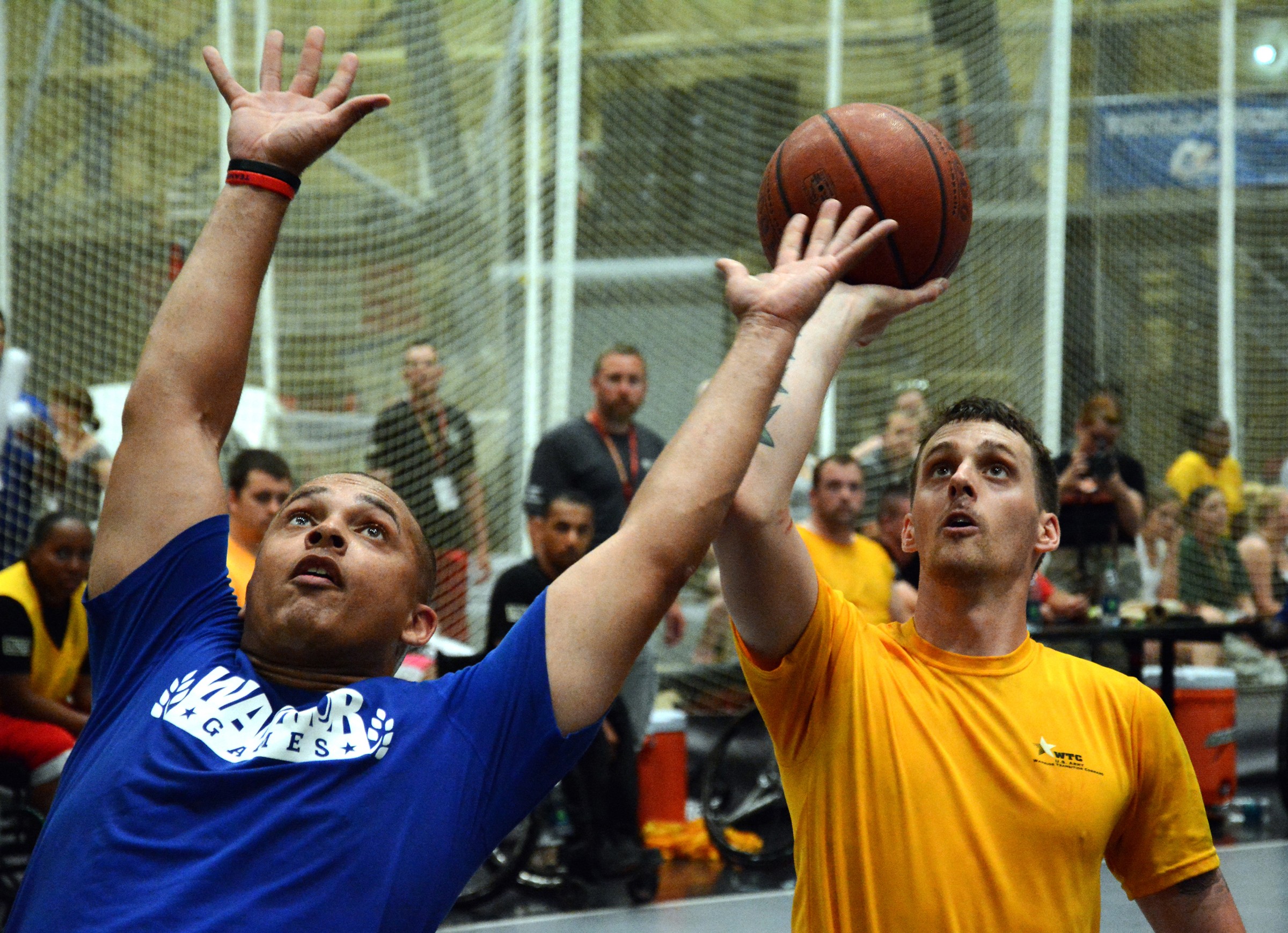 Army And Air Force Athletes Compete In The Wheelchair Basketball Final Game At 2014 Warrior Tria 