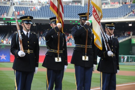 Baseball Teams Honor the Military