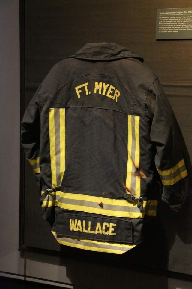 Fort Myer fire coat on display at 9/11 museum