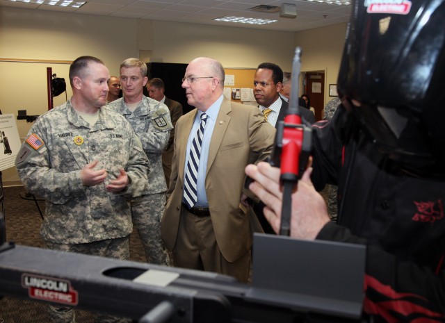 Secretary Harvey tours CASCOM, explores training, troop transitions