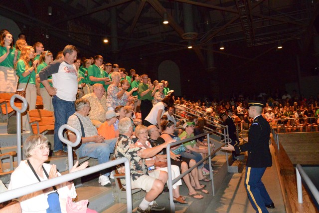 Sergeant Major of the Army recognizes noncommissioned officers during Twilight Tattoo