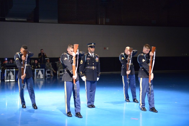 Sergeant Major of the Army recognizes noncommissioned officers during Twilight Tattoo