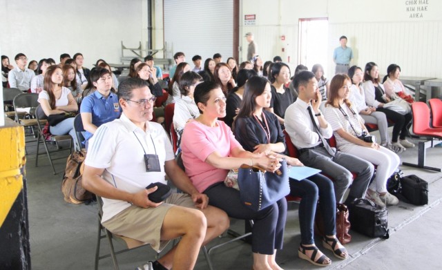 Korean interns tour Busan's USNS Red Cloud and Pier 8