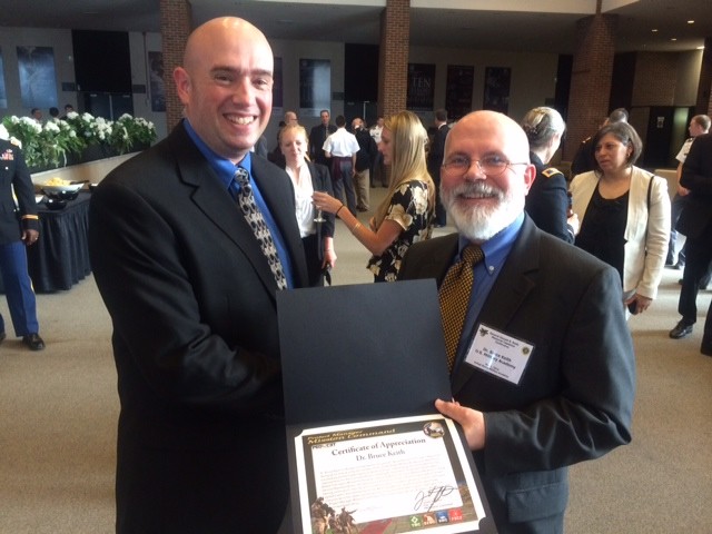 Lt. Col Bentzel and Dr. Bruce Keith at USMA Capstone Ceremony