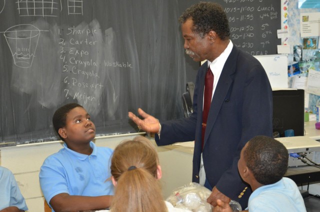 TARDEC's Greg Chappell and STEM students