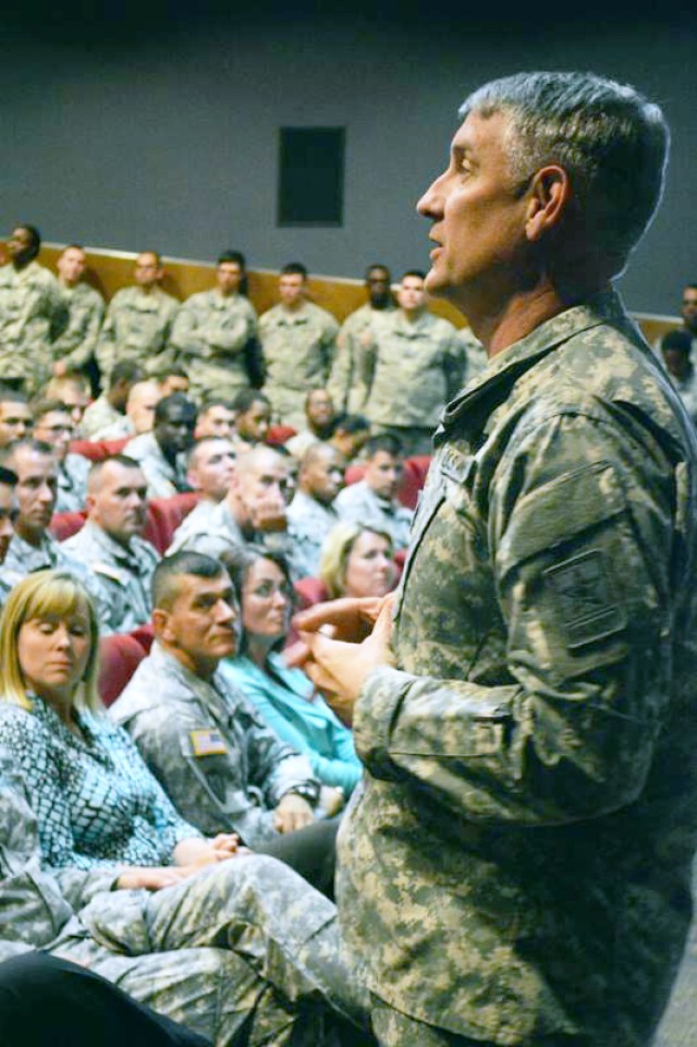 SMA Chandler discusses Army profession, future with USAREUR Soldiers, families