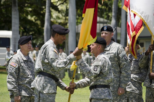 Brig. Gen. Karbler relinquishes command of the 94th AAMDC, June 27, 2014.