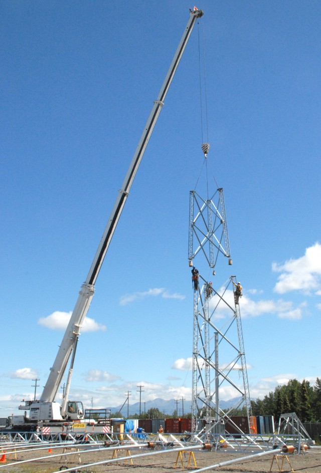 Constructing a high-frequency radio tower