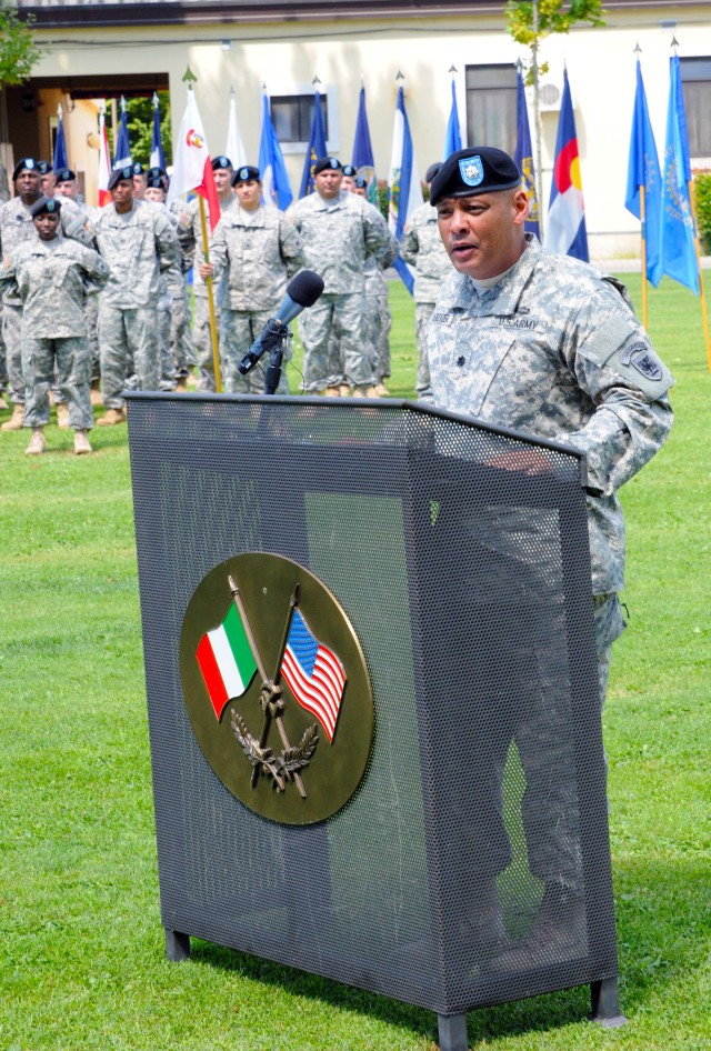 Ceremony marks first change of command for USARAF's HHBn