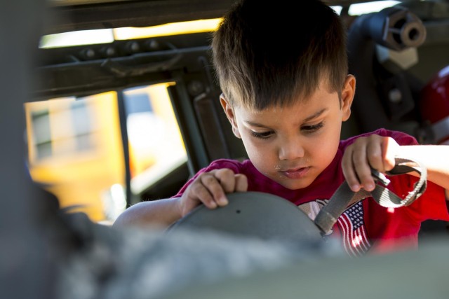 Children toot Army Reserve's horn at Touch a Truck