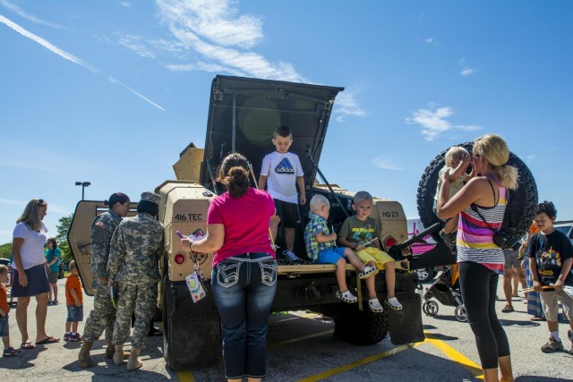 Children toot Army Reserve's horn at Touch a Truck