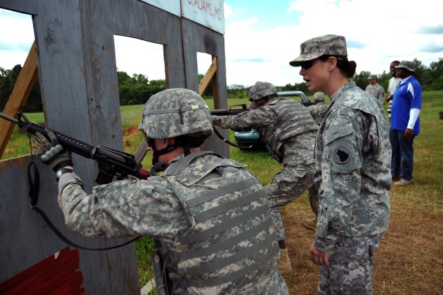 Safety first: Instructor Trainers ensure Cadets are using safety protocols during squad live fire exercises 