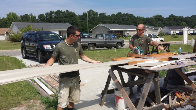 Cutting the siding