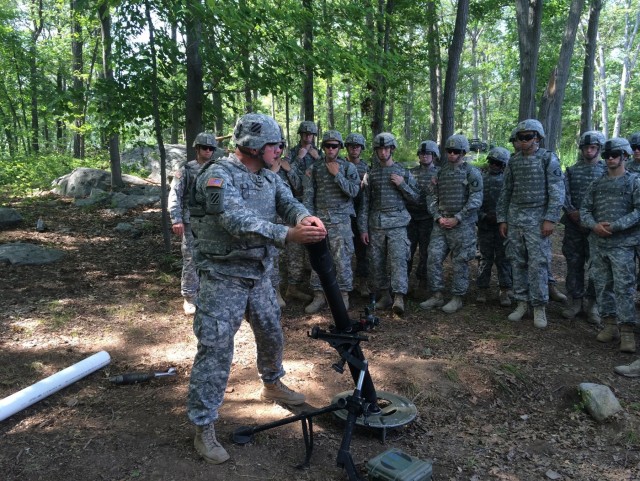 'Can Do' mortarmen familiarize cadets with indirect fires