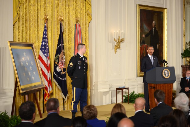 Former Staff Sgt. Ryan Pitts receives Medal of Honor