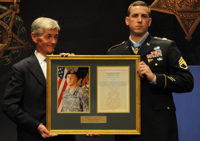 Medal of Honor recipient Ryan Pitts inducted into Hall of Heroes