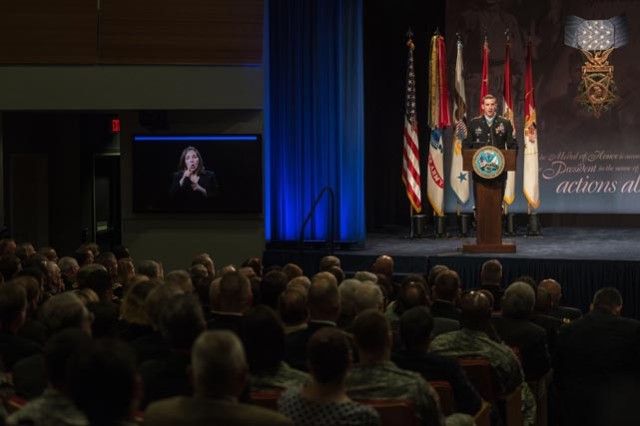 Staff Sgt. Ryan Pitts remarks