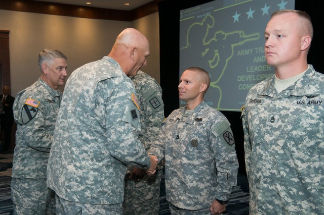 First Soldiers awarded the Army Instructor Badge